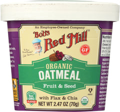 BOBS RED MILL: Organic Oatmeal Fruit & Seed, 2.47 oz