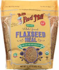 BOBS RED MILL: Organic Whole Ground Flaxseed Meal, 32 oz