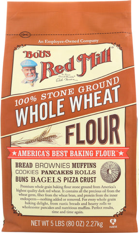 BOB'S RED MILL: Stone Ground Whole Wheat Flour, 5 lb