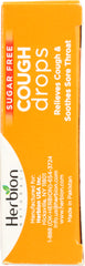 HERBION NATURALS: Cough Drops Orange No Sugar, 18 tb