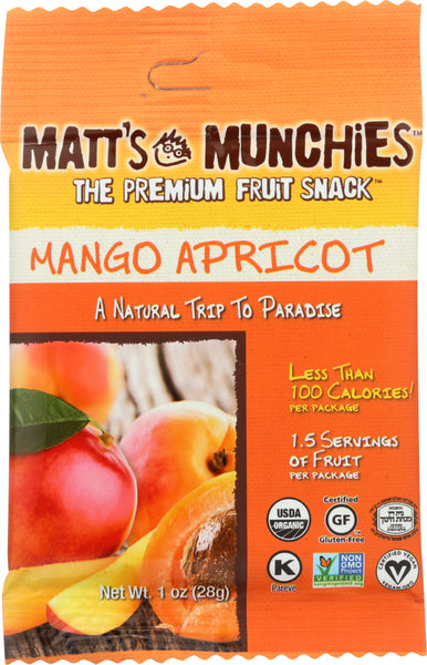 MATTS MUNCHIES: Fruit Snack Mango Apricot, 1 oz