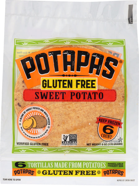 POTAPAS: Tortillas Sweet Potato Gluten Free, 6 oz