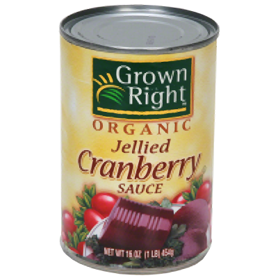 GROWN RIGHT: Sauce Cranberry Jellied, 16 oz