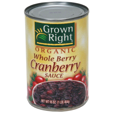 GROWN RIGHT: Whole Berry Cranberry Sauce, 16 oz