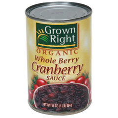 GROWN RIGHT: Whole Berry Cranberry Sauce, 16 oz