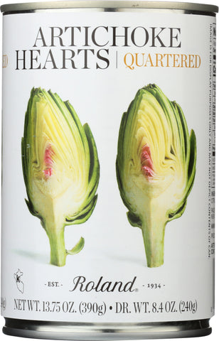 ROLAND: Quartered Artichoke Hearts, 13.75 oz