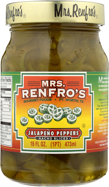 MRS. RENFRO'S: Nacho Sliced Jalapeno Peppers, 16 Oz
