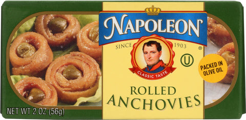 NAPOLEON: Anchovies Rolled With Capers In Olive Oil, 2 oz
