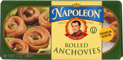 NAPOLEON: Anchovies Rolled With Capers In Olive Oil, 2 oz