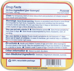 THAYER: Lozenges Elm Slippery, 42 pc