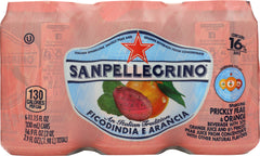 SAN PELLEGRINO: Soda Prickly Pear and Orange Pack of 6, 66.9 oz