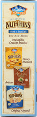 BLUE DIAMOND: Almond Nut-Thins Nut & Rice Cracker Snacks Hint of Sea Salt, 4.25 oz