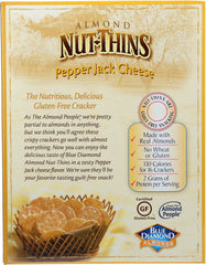 BLUE DIAMOND: Almond Nut-Thins Cracker Snacks Pepper Jack Cheese, 4.25 oz