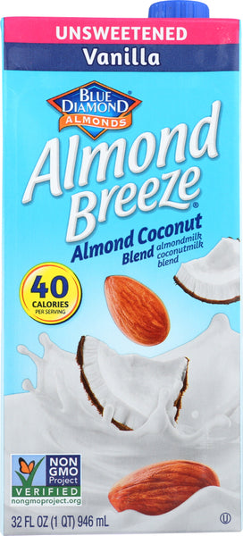 BLUE DIAMOND ALMONDS: Unsweetened Vanilla Almond Breeze, 32 oz