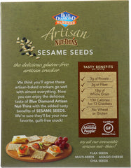 BLUE DIAMOND: Nut Thins Artisan With Almonds & Sesame Seeds, Wheat & Gluten Free, 4.25 oz