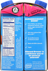 BLUE DIAMOND: Almond Breeze Unsweetened Vanilla Pack of 4, 32 oz