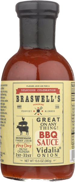 BRASWELL: Sauce BBQ Vidalia Onion, 13.5 oz