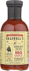 BRASWELL: Sauce BBQ Vidalia Onion, 13.5 oz