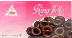 JOYVA: Chocolate Covered Raspberry Ring Jells, 9 oz