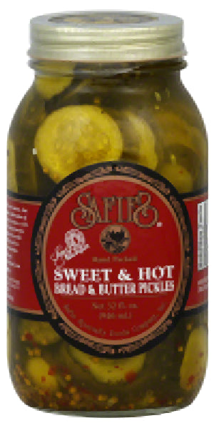 SAFIE: Pickles Sweet & Hot Bread & Butter, 32 oz