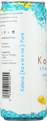 KALENA SPARKLING COCONUT WATER:  Sparkling Lemon Coconut Water, 10.8oz