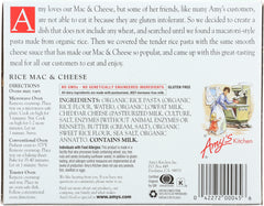 AMY'S: Gluten Free Rice Pasta Rice Mac & Cheese, 9 Oz