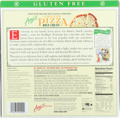 AMY'S: Gluten Free Pizza Rice Crust Cheese, 12 oz