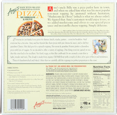 AMY'S: Mushroom & Olive Pizza, 13 oz