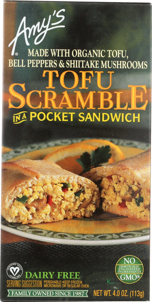 AMY'S:  Tofu Scramble in a Pocket Sandwich, 4 oz