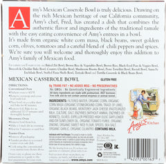 AMY'S: Mexican Casserole Bowl, 9.5 oz