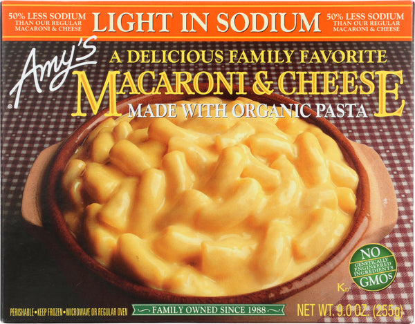 AMYS: Light in Sodium Macaroni and Cheese, 9 oz