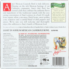 AMYS: Light in Sodium Mexican Casserole Bowls, 9.50 oz