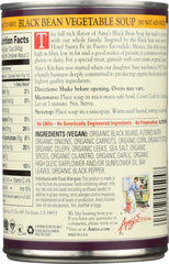 AMY'S: Organic Soup Low Fat Black Bean Vegetable, 14.5 oz