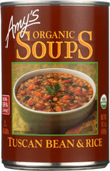 AMY'S: Organic Soup Tuscan Bean and Rice, 14.1 oz