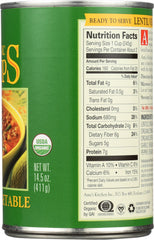 AMY'S: Organic Lentil Vegetable Soup, 14.5 oz