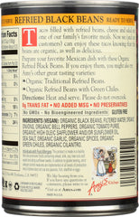 AMYS: Bean Refried Black Gluten Free, 15.4 oz