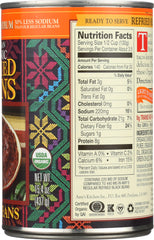 AMY'S: Organic Vegetarian Light in Sodium Refried Black Beans, 15.4 oz