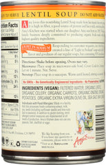 AMY'S: Organic Soup Lentil Light In Sodium, 14.5 oz