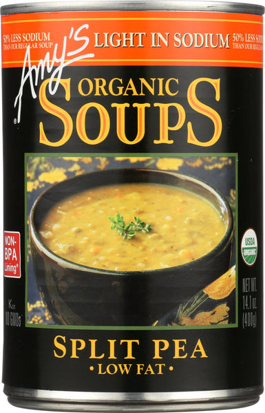 AMY'S: Organic Soup Low Fat Light In Sodium Split Pea, 14.1 oz