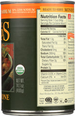 AMY'S: Organic Soup Low Fat Minestrone Light In Sodium, 14.1 oz