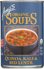 AMY'S: Organic Quinoa, Kale, and Red Lentil Soup, 14.4 oz