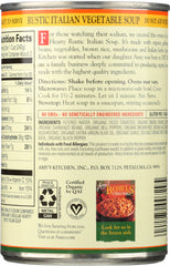 AMYS: Soup Vegetable Italian Reduce Sodium, 14 oz