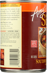 AMYS: Soup Vegetable Roasted Southwestern Light Sodium, 14.3 oz