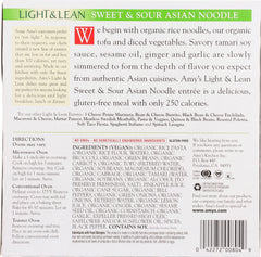 AMY'S: Light & Lean Sweet and Sour Asian Noodle, 8 oz