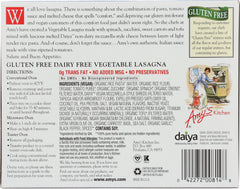 AMY'S: Gluten Free Vegetable Lasagna with Daiya Cheeze, 9 oz