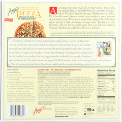 AMY'S: Italian Sausage, Mushroom & Olive Pizza, 15 oz