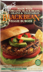 AMYS: Black Bean Veggie Burger, 10 oz