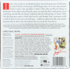 AMYS: Chili Mac Bowl, 9 oz