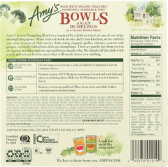 AMYS: Asian Dumplings Bowl, 8.50 oz