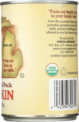 OMENA ORGANICS: Pumpkin Solid Canned Organic, 15 oz